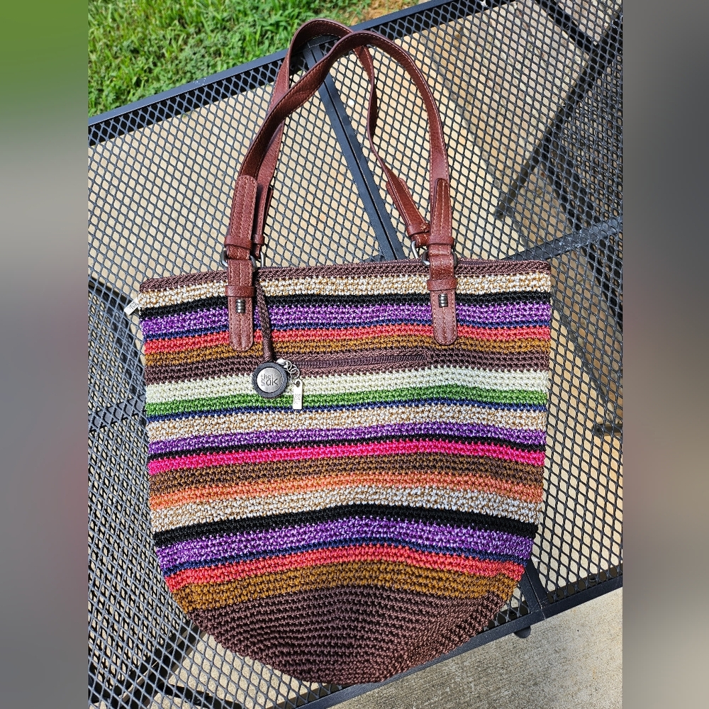 The Sak Large Crochet Knit Shoulder Bag